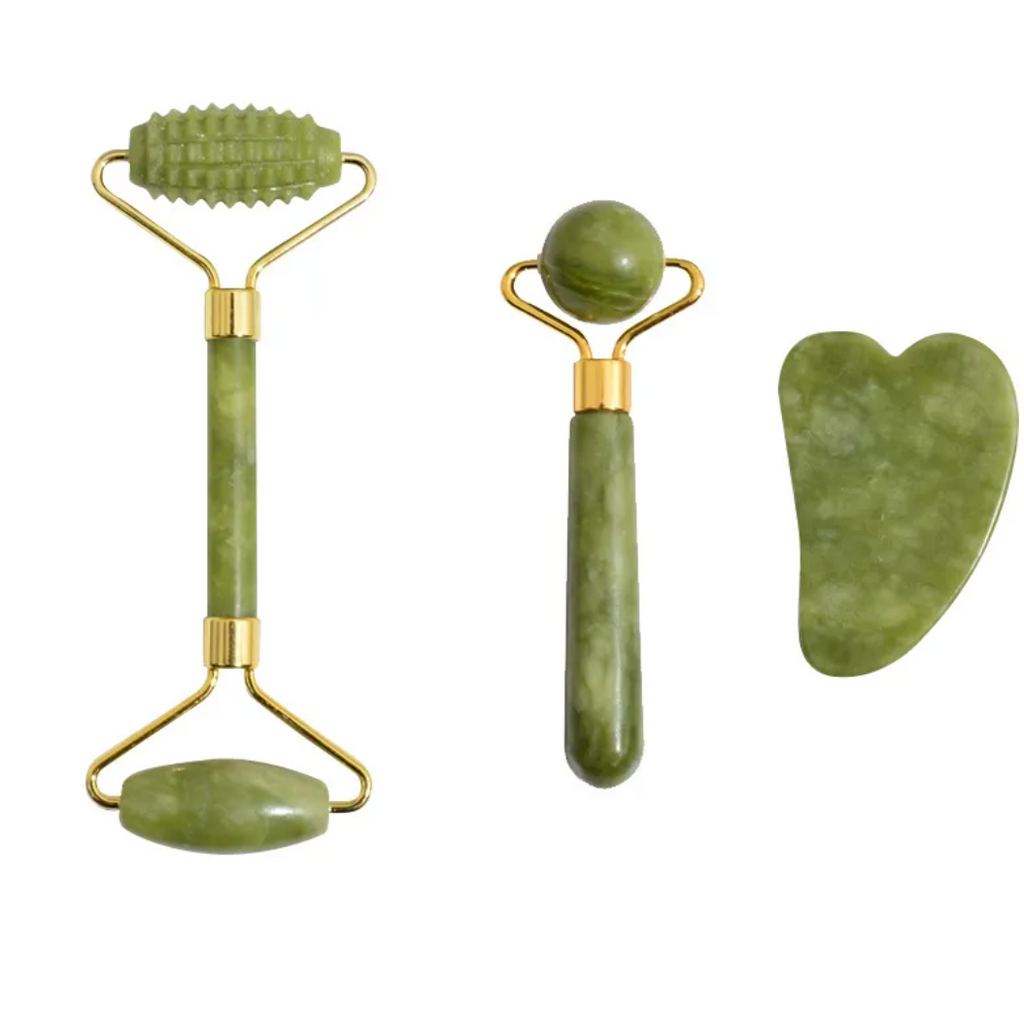 3-in-1 Jade Roller Set