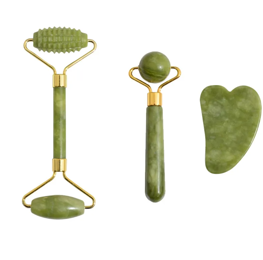 3-in-1 Jade Roller Set