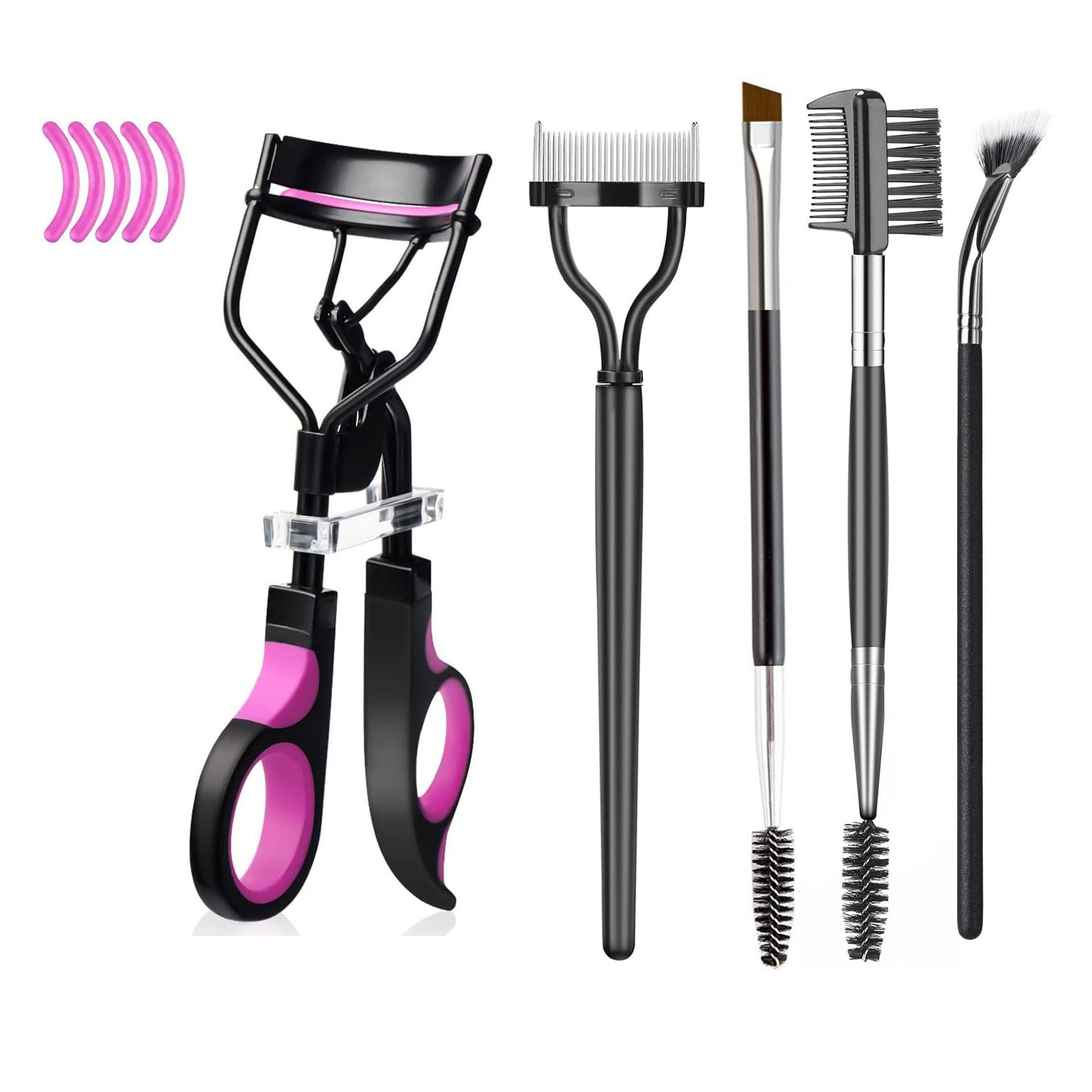 Cross-Border Makeup Tool Set with Eyelash Brushes & Comb