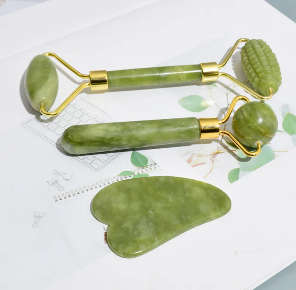 3-in-1 Jade Roller Set