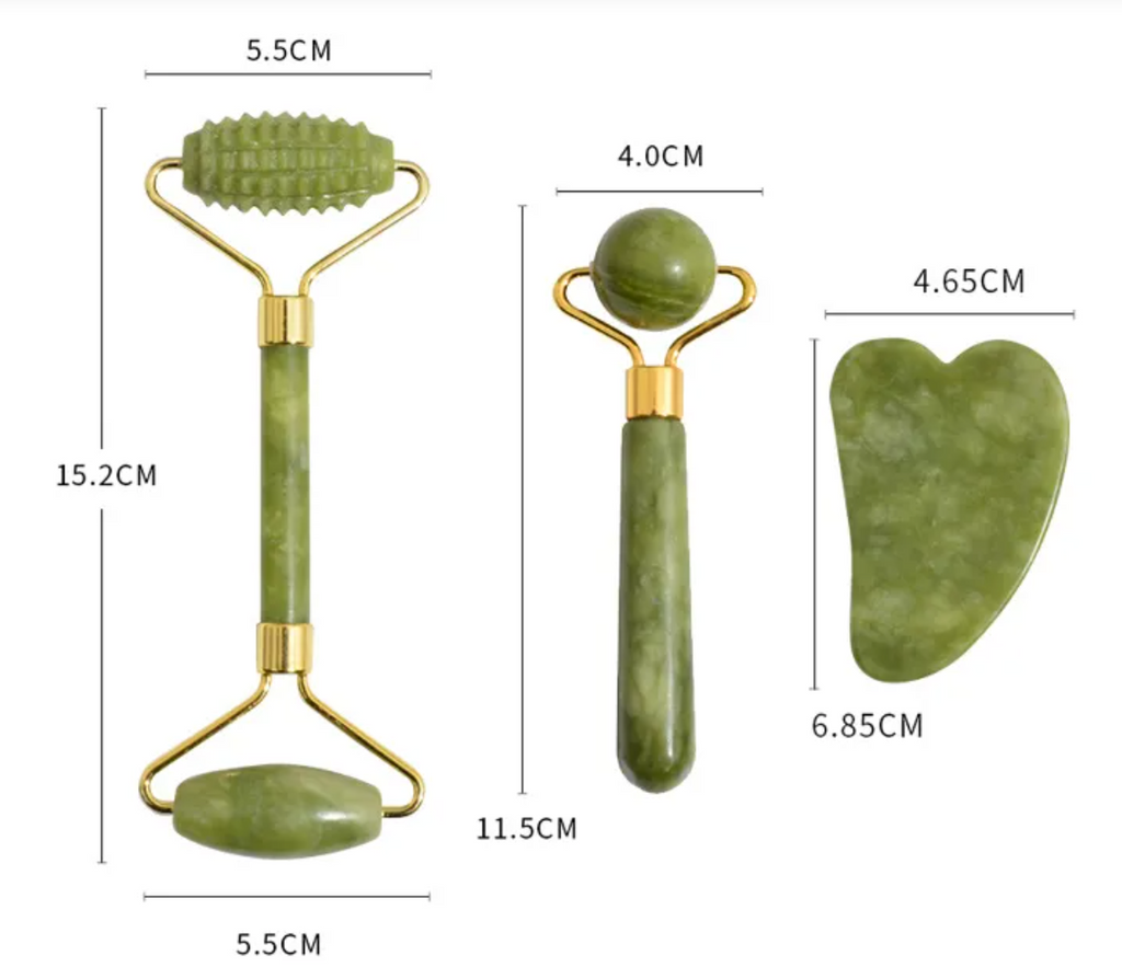 3-in-1 Jade Roller Set