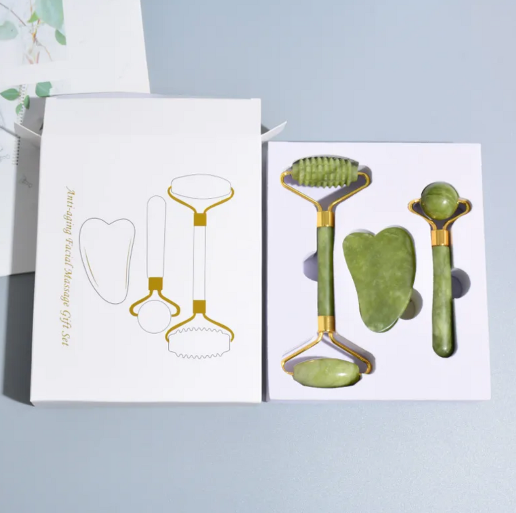3-in-1 Jade Roller Set