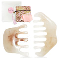 Waakuum Massage Comb Jade Like Scalp Massager Comb Gua Sha Comb for Blood Circulation & Acupressure (Resin-2)