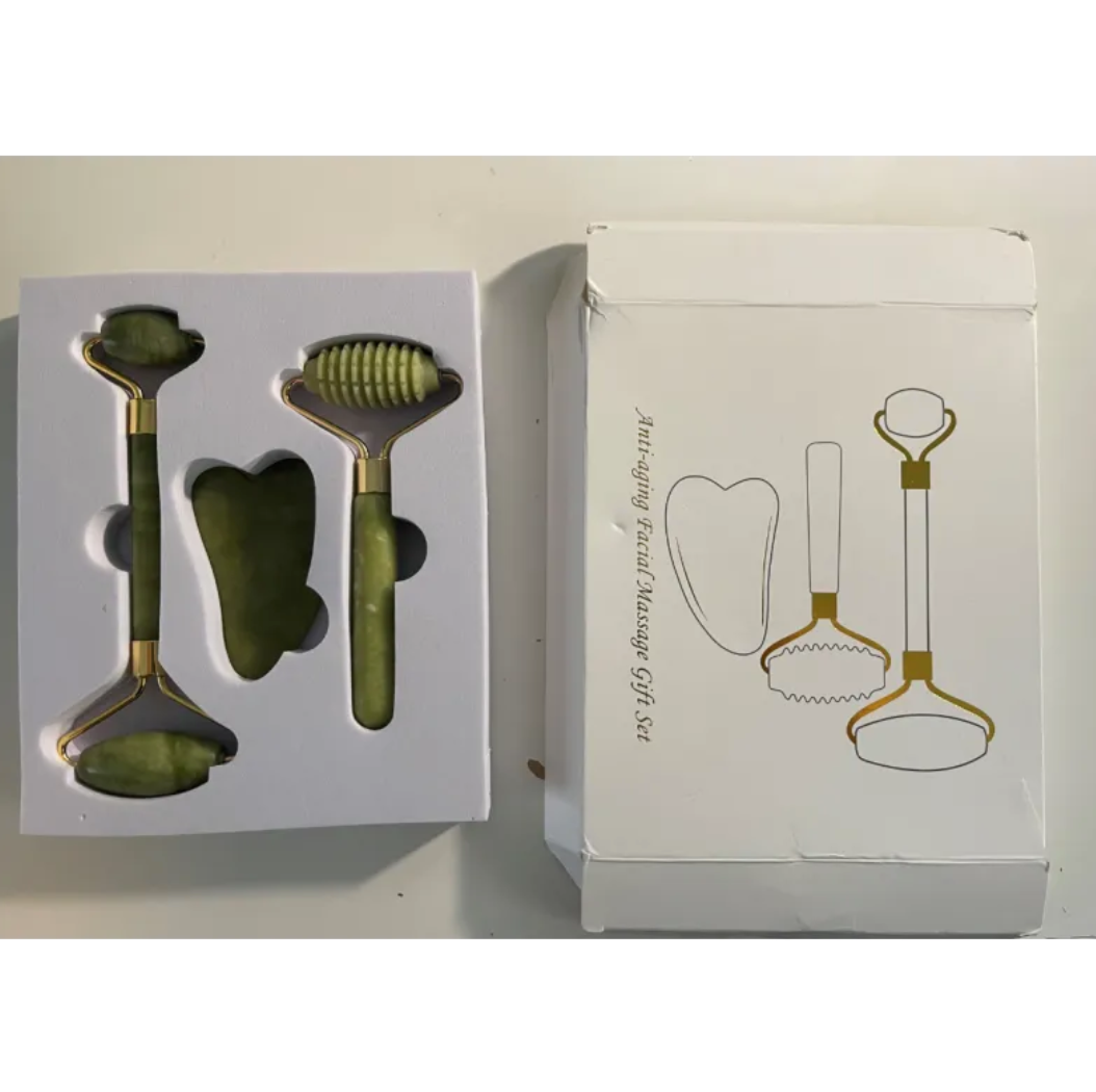3-in-1 Jade Roller Set