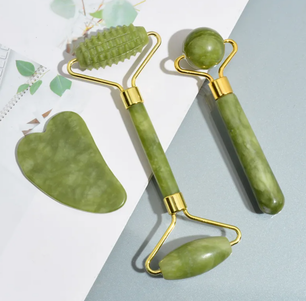 3-in-1 Jade Roller Set